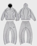 fashion High street hip hop new Y2k men clothing set retro trend casual sportswear personality pattern design loose sweatpants